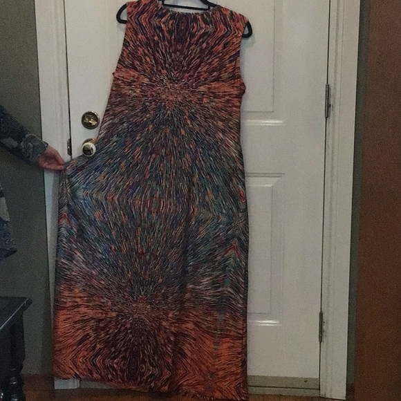 Ladies Multi Coloured Maxi Dress Size 14 - Picture 3 of 3